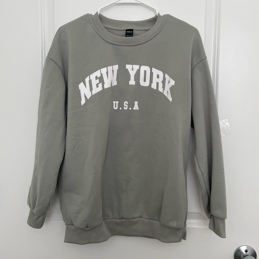 Women’s Sage Green New York USA Sweatshirt